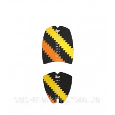 Коврики для вейксёрфа, сёрфа и скимборда Linkorskimboards Luxe-Fix Wakesurf Large Traction Pads, black/yellow