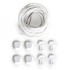 Шнурки для вейкбордических ботинок Ronix Lace Lock Kit (set of 4 laces and lace locks), white