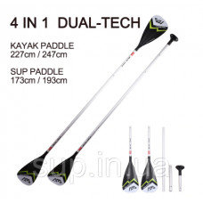 Весло для SUP Aqua Marina Dual-Tech 2-in-1 Aluminum Isup & Kayak Paddle